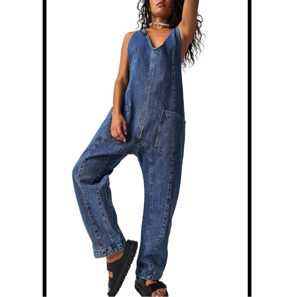 We The Free High Roller Denim Jumpsuit - Picture 2 of 6